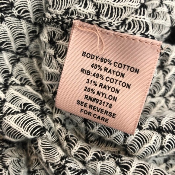 NWT Philosophy diamond pattern sweater black ivory - Picture 6 of 6